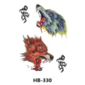 Disposable waterproof wolf head temporary tattoo sticker sheet body art transfer design - HB-330