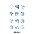 Herbal juice semi-permanent temporary tattoo sticker waterproof cute emoji hand gesture design - GZ-245 / 110x180mm