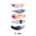 Autocollants de tatouage temporaire de plume d'aquarelle imperméables pour art corporel. - T-161 / 60x105mm