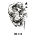 Temporary waterproof tattoo sticker cool warrior sketch arm body art design model HB-333 - HB-333