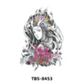 Autocollant de tatouage temporaire imperméable demi-bras avec motif floral japonais. - TBS-8453 Acteur Dan Japonais