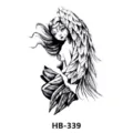 Waterproof temporary tattoo sticker featuring an angelic wing design, style HB-339 for skin art. - HB-339