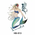 Autocollant de tatouage temporaire étanche avec un design de sirène et de fée tendance. - 210*148mm / Fée Sirène (HB-013)