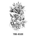 Waterproof black rose temporary tattoo sticker for arm body art decoration chic floral design - Rose Bead Style (TBS-8320)