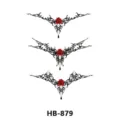 Waterproof temporary tattoo sticker sheet featuring tribal designs and red roses for chest. - HB-879
