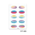 Glitter eyeshadow tattoo stickers for stage party makeup, colorful gradient eye art design. - Fine Glitter Gradient Style (YYT-009)