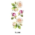 Hoja de pegatina de tatuaje temporal floral rosa colorida para arte corporal de brazo - TL-246