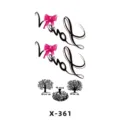 Joli autocollant de tatouage temporaire avec motif de nœud et d'arbre, art corporel. - Floral Papillon (X-361)