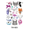Wholesale colorful cartoon animal temporary tattoo sticker sheet for body art and party decoration. - TH-023 Pattern