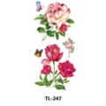Pegatina de Tatuaje Temporal de Mariposa y Rosa Diseño Floral Colorido para Brazo y Espalda - TL-247