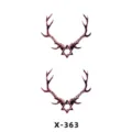 Tatouage temporaire avec bois de cerf et design d'hexagone géométrique, idéal pour l'art corporel. - Bois de Cerf & Étoile (X-363)
