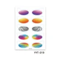 Eye shadow temporary tattoo sticker colorful stage party eye makeup waterproof sparkling decal - Striped Gradient Style (YYT-019)