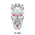 Temporary tattoo sticker with geometric totem design, colorful body art decoration SKU X-366. - Geometric Totem (X-366)