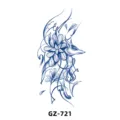 Autocollant de tatouage aux herbes semi-permanent étanche renard fleur design art corporel hommes femmes - GZ-721