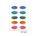 Leopard print eye makeup tattoo stickers, waterproof flash face stickers for party stage. - Leopard Cat Ear Style (YYT-021)