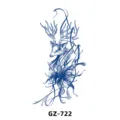 Autocollant de tatouage semi-permanent aux herbes imperméable jus cerf fleur bras art 1pc - GZ-722