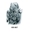 Waterproof temporary tattoo sticker black and white dragon turtle design for arm and chest art - HB-867