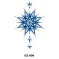 Herbal semi-permanent dark blue juice tattoo sticker waterproof chest body art design GZ-006 SKU - GZ-006