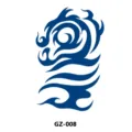 Herbal semi-permanent waterproof tribal dragon tattoo sticker design variant GZ-008. - GZ-008