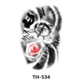 Autocollant de tatouage temporaire montre à gousset rose et silhouette père TH-534 - Style Autocollant Tatouage (TH-534) / 210x148mm