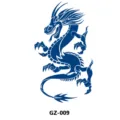 Blue Chinese dragon tattoo sticker waterproof temporary body art design sticker for men and women - GZ-009