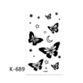 Adesivo per tatuaggio temporaneo impermeabile con simpatici motivi di farfalle e stelle. - K-689