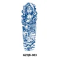 Autocollant de tatouage temporaire bras entier jus de plante imperméable art corporel durable - GZQB-003 (Prière de la Vierge Marie)