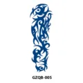 Herbal juice full arm temporary tattoo sticker, blue tribal totem body art design. - GZQB-005 (Tribal Totem)