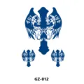 Herbal semi-permanent chest tattoo sticker blue wing cross design waterproof waterproof SKU GZ-012 - GZ-012