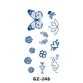 Herbal temporary tattoo sticker sheet waterproof fake body art tattoo designs for women men - GZ-246 / 110x180mm