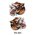 Temporary Tiger Tattoo Sticker Classic Old School Animal Flash Body Art Design Waterproof - TH-431 / 210*148mm