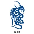 Blue tribal dragon herbal semi permanent tattoo sticker GZ-014 waterproof body art - GZ-014