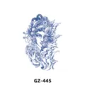Semi-permanent herbal waterproof temporary tattoo sticker featuring blue art design variant. - GZ-445 / 180X110MM