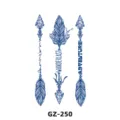 Herbal temporary tattoo sticker arrow feather waterproof long-lasting body art design GZ-250 - GZ-250 / 110x180mm