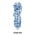 Herbal juice full arm temporary tattoo sticker with lotus and scripture design, 15 days. - GZQB-009 (Lotus Scripture)