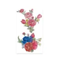 Ensemble d'autocollants de tatouage temporaire floral coloré aux motifs botaniques délicats. - K-522