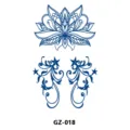 Herbal semi-permanent tattoo sticker waterproof floral lotus body art design GZ-018 - GZ-018