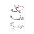 Feuille d'autocollants de tatouage temporaire papillon fleur coloré, design minimaliste mignon. - K-523