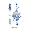 Herbal temporary tattoo sticker geometric hummingbird pine tree minimalist body art - GZ-254 / 110x180mm