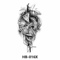 Autocollant de tatouage temporaire imperméable pour hommes, design de montre mécanique. - 210*148mm / Horloge Mécanique (HB-016X)