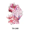 Colorful floral tattoo sticker for women, beautiful rose and lily design for arm art. - TH-249 / 210*148mm