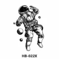 Waterproof temporary tattoo sticker featuring cool astronaut space design for daily wear. - 210*148mm / Space Astronaut (HB-022X)
