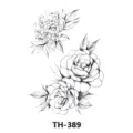 Adesivo per tatuaggio temporaneo impermeabile con delicati schizzi di fiori floreali. - 210*148mm / Classic Floral Design (TH-389)