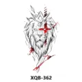 Autocollant de tatouage temporaire de lion géométrique imperméable pour art corporel - Lion Géométrique (XQB-362)