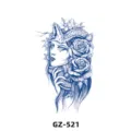 Autocollant de tatouage semi-permanent aux herbes serpent rose imperméable design - GZ-521 / 180X110MM