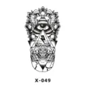 Tatuaggio temporaneo impermeabile con motivo geometrico mandala e occhio per pelle. - Totem Geometrico (X-049)