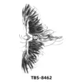 Autocollant de tatouage temporaire pour bras avec totem de croquis abstrait d'ange. - TBS-8462 Figure Mythologique Ailée