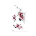 Foglio di adesivi per tatuaggi temporanei floreali impermeabili con rose e gigli. - Stile Rosa (K-041)