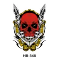 Temporary waterproof tattoo sticker half sleeve red skull design body art transfer sticker 1pc - HB-348