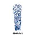 Full arm herbal juice temporary tattoo sticker, Japanese crane and chrysanthemum design waterproof - Ukiyo-e Crane (GZQB-045)